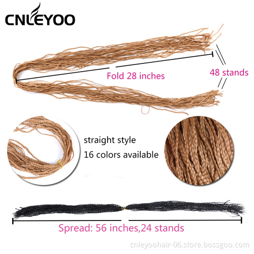 Red Brown ZiZi Box Braid Crochet Hair 28 Inch Wholesale Micro Crochet Box Braids For Women